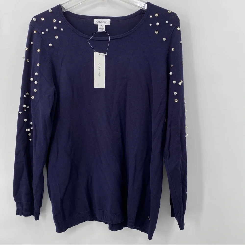 Calvin Klein Navy Blue Sweater Size M NWT